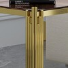 Dolonm Modern Luxury Gold End Table for Living Room, Round 8mm Black Tempered Glass Sofa Side Table - 4 of 4