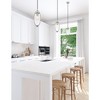 Arden 1-Light Pendant - Chic Iron Lighting with Elliptical Glass Shade, Damp Rated - 3 of 4