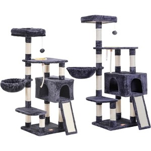 Heybly Cat Tree Cat Tower for Indoor Cats Multi-Level Cat Furniture Condo with Feeding Bowl and Scratching Board - 1 of 3