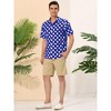 Lars Amadeus Men's Summer Polka Dots Button Down Short Sleeves Hawaiian Shirts - 4 of 4
