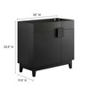 Modway Miles 36" Bathroom Vanity Cabinet – Wall-Mount Sink Cabinet with Clean Lines and Wood Grain Finish (Sink Not Included) - 3 of 4