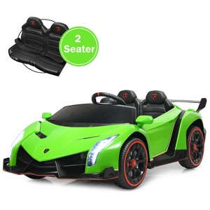 Infans 12V 2-Seater Licensed Lamborghini Kids Ride On Car w/ RC & Swing Function Green - 1 of 4