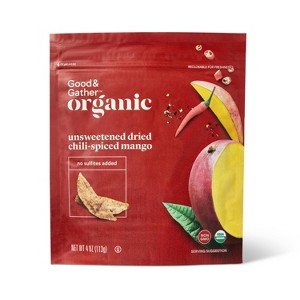 Organic Dried Unsweetened Chili Lime Spiced Mango Snacks - 4oz - Good & Gather™ - 1 of 4
