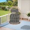 PAGED Outdoor Rattan Swing Chair with Water Resistant Cushion and UV Resistant Frame,Egg Chair for Patio,Porch,Garden - 2 of 4