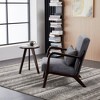 KWPZQEB Accent Chair, Mid-Century Modern Chair with Coffee Table, Upholstered Armchair with Solid Wood Frame & Soft Cushion for Living Room, Bedroom - 4 of 4