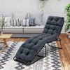 Tangkula Set of 4 73" Lounge Chaise Cushion Padded Recliner Cushion - 3 of 4