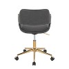 LumiSource Margarite Task Chair Gold/Gray PU - 4 of 4