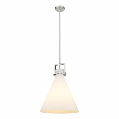 Newton Cone - 1 Light Stem Hung Pendant In Industrial Style-20.38 Inches Tall and 16 Inches Wide