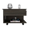 Lift Top Coffee Table, Casters, One Shelf, Carbon Espresso - 4 of 4