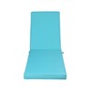 Wellfor Chaise Lounge Outdoor Cushion Sky Blue: UV-Resistant, Zippered, Polyester Fabric with Sponge Fill - 2 of 4