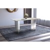 LeisureMod Kova Series Modern Rectangular Dining Table with Sintered Stone/Glass Top and Acrylic Base - 2 of 4