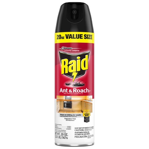 Raid Ant & Roach Killer Spray For Listed Bugs, Keeps Killing for Weeks,  Lavender Scent 12 Ounce (Pack of 1)