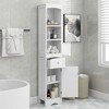 OUTSUPPLY Tall Bathroom Cabinet, Freestanding Storage Cabinet with Drawer, MDF Board, Adjustable Shelf - 3 of 4