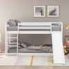 Okak Bunk Bed Twin Over Twin with Convertible Slide and Stairs Solid Pine Wood Loft Bunk Bed for Kids, Girls, Boys Easy Assemble, White - 2 of 4