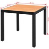 vidaXL Patio Table Brown 31.5 inches x31.5 inches x29.1 inches  Aluminium and WPC - 3 of 3