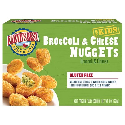 Earth&#39;s Best Frozen Gluten Free Broccoli and Cheese Nuggets - 8oz