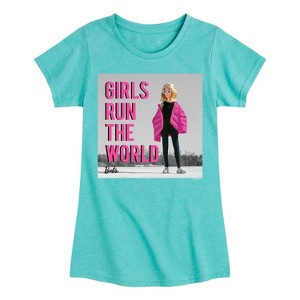 Girls' - Barbie - Girls Run the World Fitted Short Sleeve Graphic T-Shirt - 1 of 4