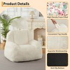 coucheta Polyester Rabbit Fur Texture Lazy Sofa with Horn Design, Soft Plush Comfortable Modern Living Room - 4 of 4