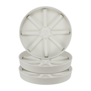 Unique Bargains Plastic Indoor/Outdoor Anti-Rot Water Catcher Tray Plant Saucer 3 Pcs - 1 of 4
