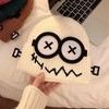 Anna-Kaci Women's Knitted Beanie with Cartoon Monster Eye Design - Cute & Warm Winter Hat for Cold Weather - 3 of 3