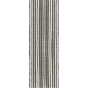 Home Conservatory Ticking Stripe Handwoven Indoor/Outdoor Area Rug - 1 of 4