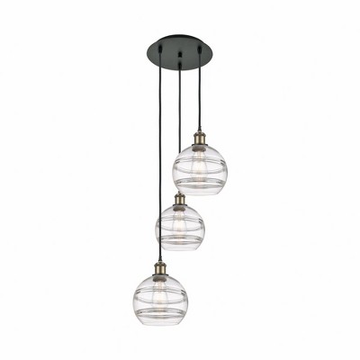 Rochester - 3 Light Cord Hung Multi Pendant In Industrial Style-30.38 Inches Tall and 14.5 Inches Wide