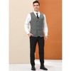 Lars Amadeus Men's Double Breasted Slim Fit Prom Sleeveless Waistcoat Suit Vest - 4 of 4