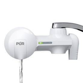 PUR Horizontal White Faucet Mount Water Filtration System