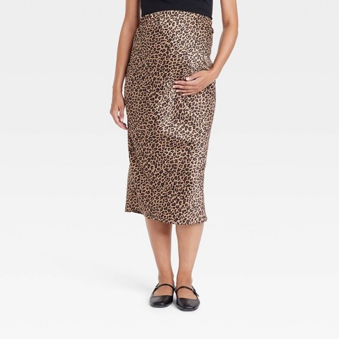 Leopard maternity pencil skirt best sale