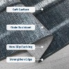 Acekool Modern Geometric Rug - Washable 5x7 Non-Slip Area Carpet in Black & Grey - 4 of 4
