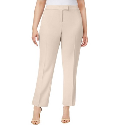 Anne Klein Womens Straight-Leg Casual Trouser Pants
