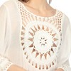 Women's Crocheted Fringed Trim Dress Cover Up - White Mark - 4 of 4