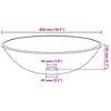 vidaXL Basin Round Wash Vanity Sink Small Countertop Basin Tempered Glass - 4 of 4