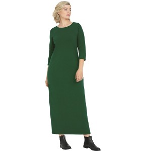 ellos Three-Quarter Sleeve Knit Maxi Dress - 1 of 4