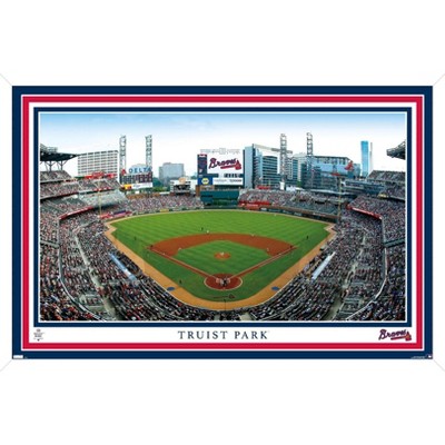 Trends International Mlb Atlanta Braves - Truist Park 22 Framed Wall Poster  Prints Barnwood Framed Version 22.375 X 34 : Target