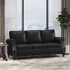 NicBex 80 Inch Modular Sectional Sofa Couch with Soft Cushion Modern 3 Seater Sofa with Armrests and Wood Legs for Living Room - 4 of 4