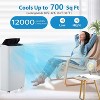 12,000 BTU Portable Air Conditioner, 3-in-1 AC with Fan & Dehumidifier, Cools Rooms Up to 700 Sq. Ft., Remote Control, 24H Timer, Wheels - 2 of 4
