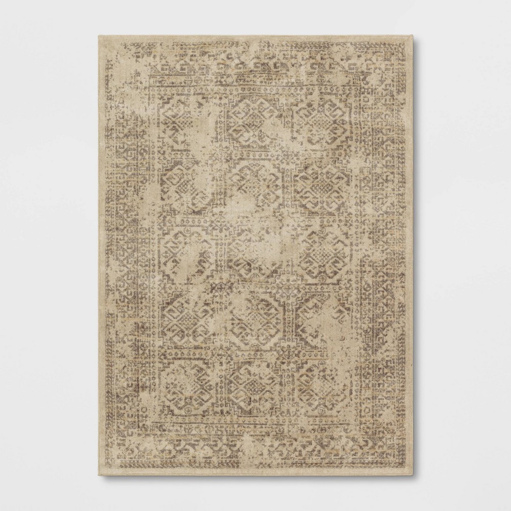5'x7' Overdyed Area Rug Cream - Threshold™