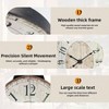 29 Inch Oval Wall Clock Silent Non - Ticking Decorative Clock Living Room Modern Farmhouse Clock Home Dining Room - 4 of 4