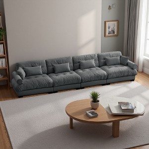 166" Velvet Modular 4-Seater Sectional Sofa - 1 of 4
