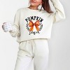 Simply Sage Market Coquette Orange Bow Pumpkin Season Lightweight Garment Dyed Sweatshirt - 2 of 4