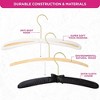 Florida Brands Padded clothing fabric hangers for women clothing - Set of 12 premium coat hangers for closet, bride hanger for wedding dress - 2 of 4