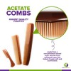 Mars Wellness 3 Piece Professional Acetate Comb Set - USA MADE - 2 of 4