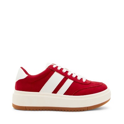 Женские кроссовки Madden Girl Navida Platform Sneaker - 6 - RED/WHITE — фото 6