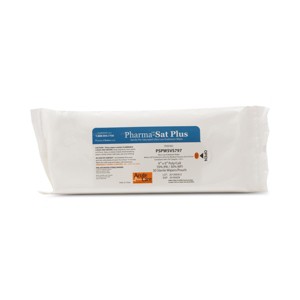 Pharma-Sat Plus Sterile 70% Wipers – Pre-Saturated 70% IPA Cleanroom Wipes for Critical Surface Cleaning, 30 Ct, Case of 27 - 1 of 4