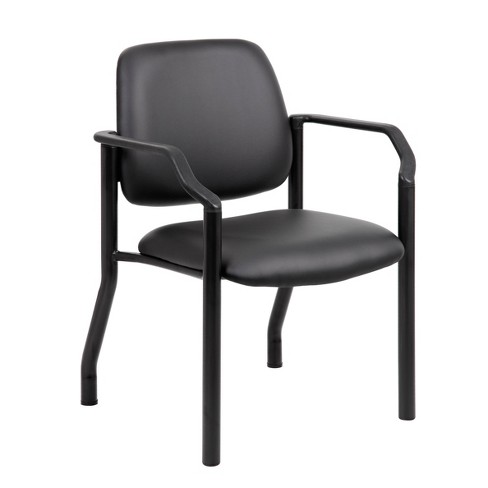 300lbs Guest Chair Antimicrobial Black Boss Office Products Sturdy Mid Back Metal Frame Easy Clean Target