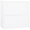 vidaXL White Office Cabinet - Scandinavian Style Steel Office Cabinet - 2-Door Steel Filing Cabinet with Glass Doors - Adjustable and Lockable Shelves - 4 of 4