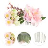 Unique Bargains Women's Durable Simulated Flowers Hair Clips Comb 1 Pc - 3 of 4