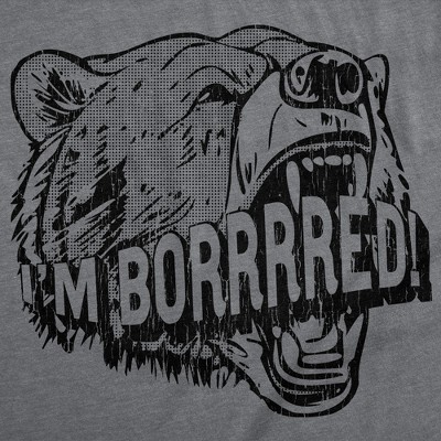 Мужские футболки Crazy Dog T-Shirts, Inc. Mens Funny T Shirts Im Bored Sarcastic Bear Graphic Novelty Tee for Men - Crazy Dog Men's T Shirt for Animal Lovers Dark Grey M — фото 2