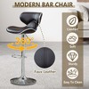 QingMoon Modern Bar Stools Set of 2, Adjustable Swivel Barstools, PU Leather Counter Height Chairs with Back and Footrest for Kitchen Island, Café - 2 of 4